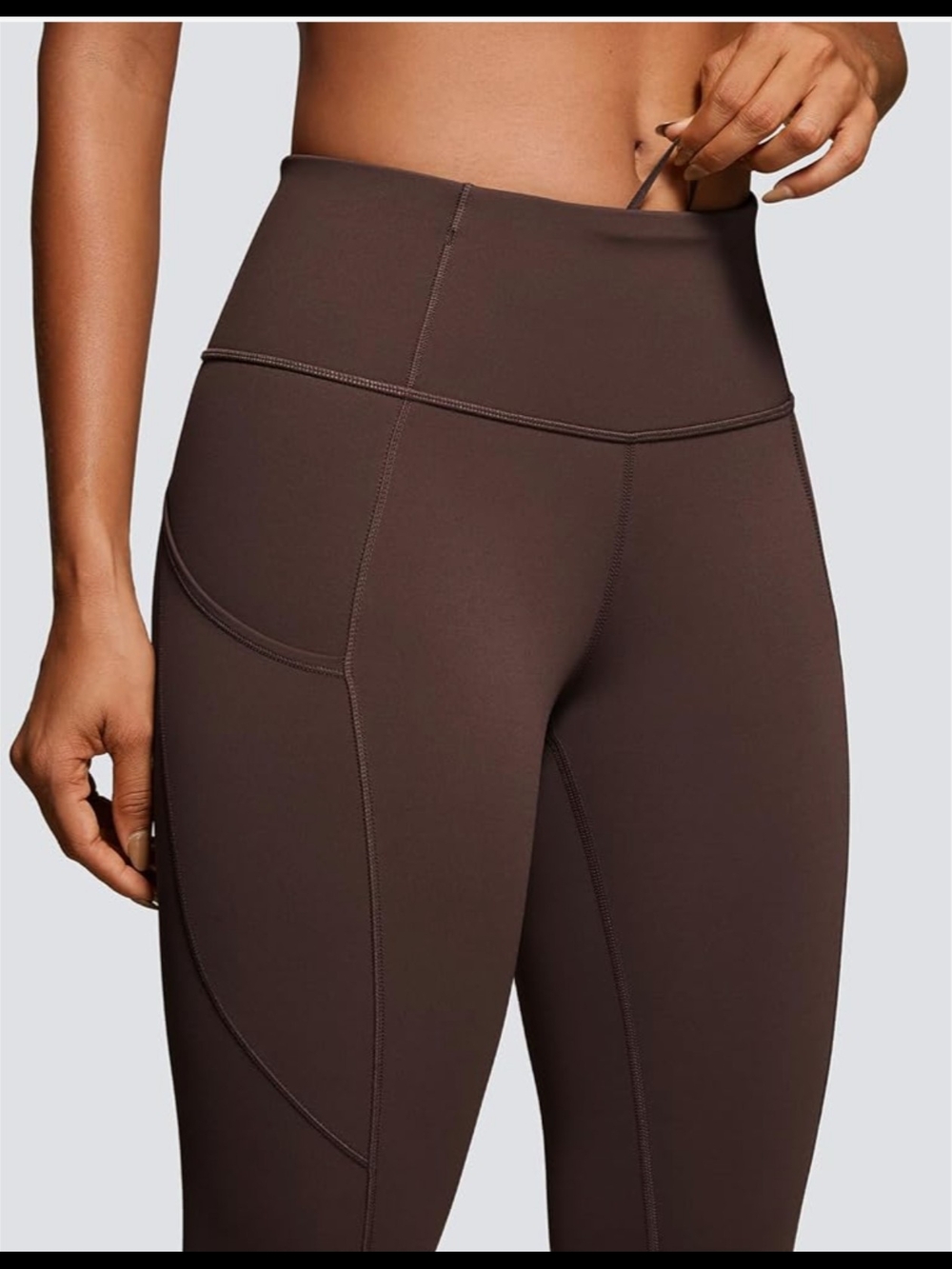 CRZ YOGA Brown High-Rise Workout Leggings - Picture 6 of 7